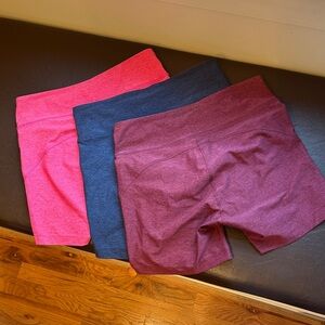 Outdoor Voices Warmup Shorts Bundle - Pink, Midnight, Shiraz